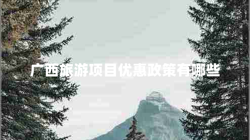 廣西旅游項(xiàng)目?jī)?yōu)惠政策有哪些