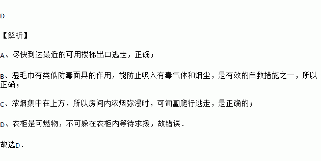 如果在室內(nèi)遇到火災(zāi)自救的方法有哪些