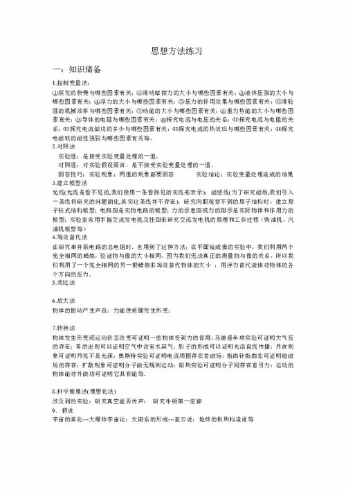 一般的科學(xué)思想方法有哪些方面