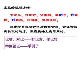 語文有哪些4種說明方法有哪些內(nèi)容是什么