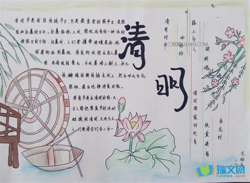 關(guān)于清明節(jié)的詩句手抄報(bào)