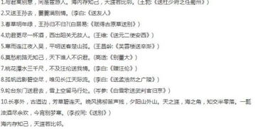 描寫友情深厚的詩句古詩