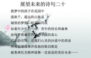 形容展望未來(lái)的古詩(shī)句