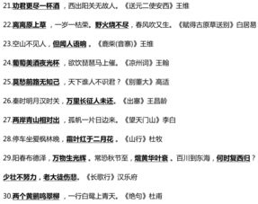 初中古詩(shī)句填空及答案