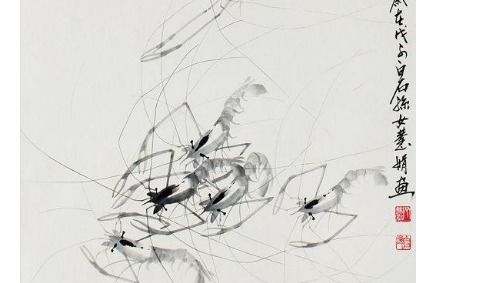 關(guān)于蝦的詩句國畫