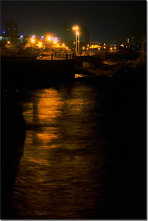 詩句,夜景,海邊