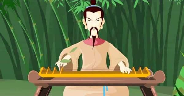 古琴,詩句,唯美