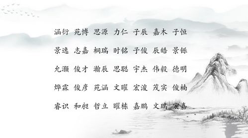 男子名字的古詩句