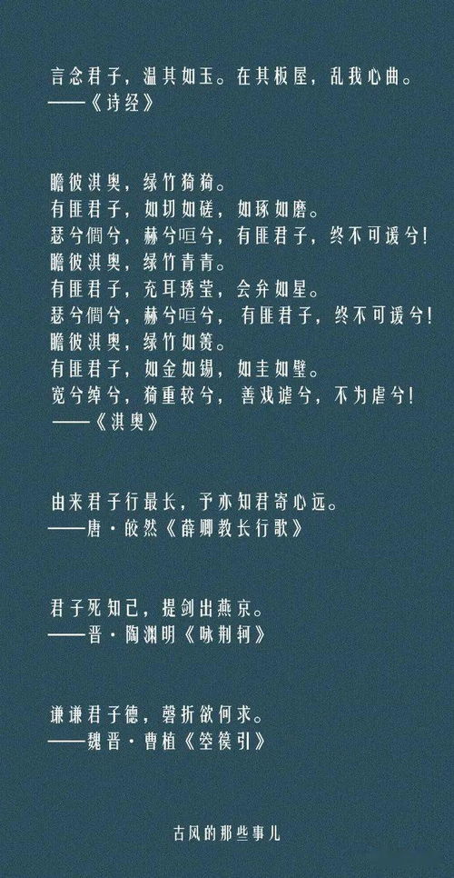 描寫男子的古詩句