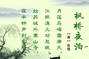 楓橋夜泊的古詩詩句