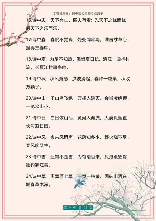 古詩(shī)句易錯(cuò)字