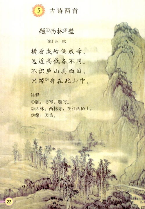 古詩關(guān)于題西林壁詩句