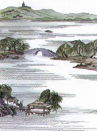 秋天西湖詩句古詩大全