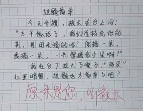 結解開了作文開頭