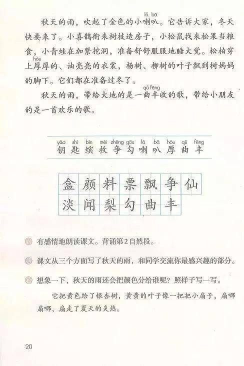 秋天的雨作文開頭結(jié)尾