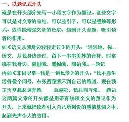 令人震撼的作文開頭