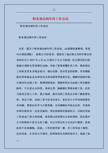 財(cái)務(wù)部出納個(gè)人總結(jié)()