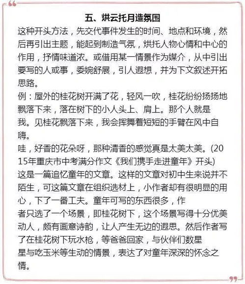 應用于每一種作文的作文開頭