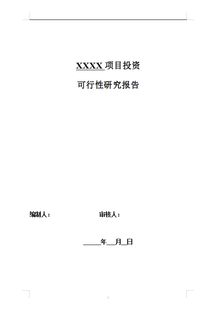投資可行性分析報(bào)告(投資可行性分析報(bào)告案例)