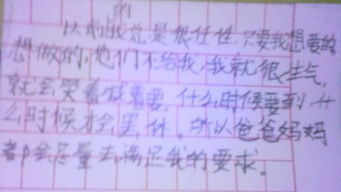 我不任性作文開頭