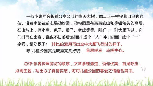 推薦一個好地方作文四級森林公園開頭