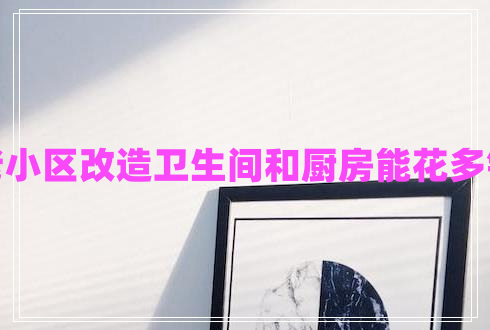 老小區(qū)改造衛(wèi)生間和廚房能花多錢