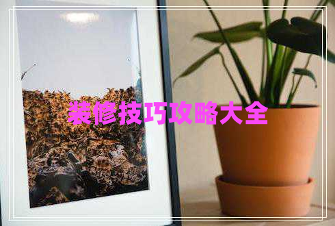 裝修技巧攻略大全