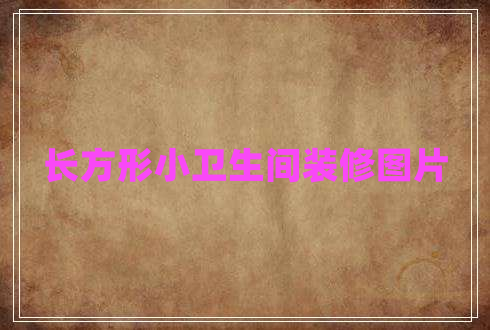 長(zhǎng)方形小衛(wèi)生間裝修圖片