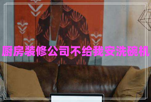 廚房裝修公司不給我安洗碗機