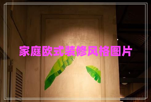 家庭歐式裝修風(fēng)格圖片
