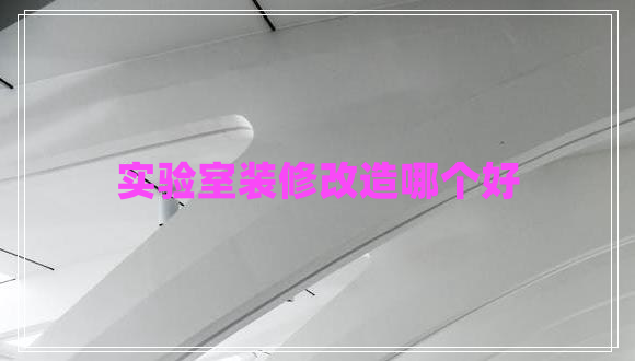 實(shí)驗(yàn)室裝修改造哪個(gè)好