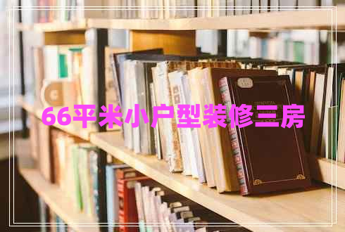 66平米小戶型裝修三房