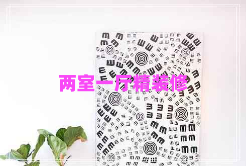 兩室一廳精裝修