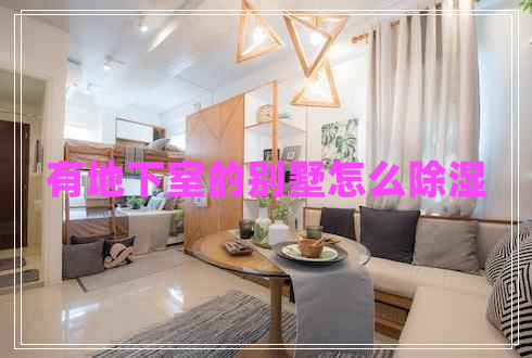 有地下室的別墅怎么除濕