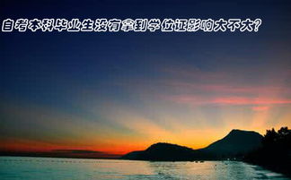 自考的本科沒有學位證影響大嗎