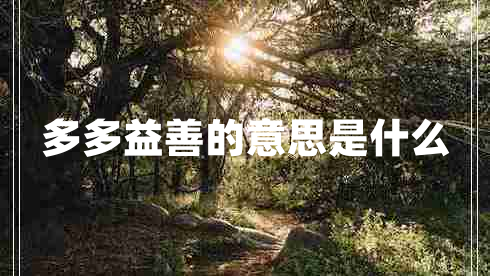 多多益善的意思是什么 多多益善的意思是什么