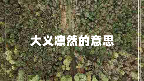 大義凜然的意思