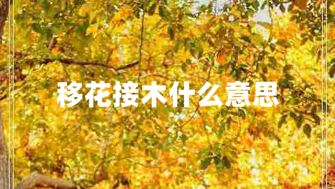 移花接木什么意思 移花接木什么意思