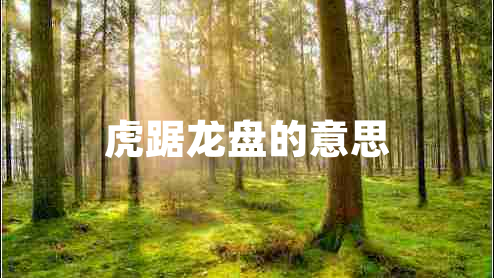 虎踞龍盤的意思