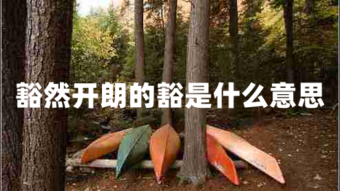 豁然開朗的豁是什么意思 豁然開朗的豁是什么意思