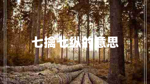 七擒七縱的意思