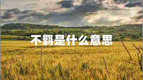 不羈是什么意思