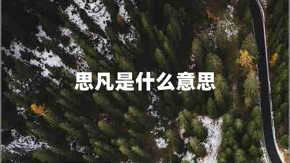思凡是什么意思