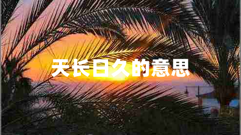 天長(zhǎng)日久的意思