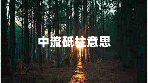 中流砥柱意思 中流砥柱意思