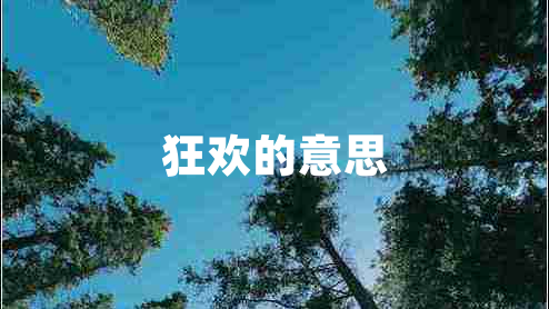 狂歡的意思