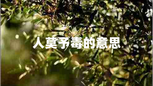 人莫予毒的意思 人莫予毒的意思