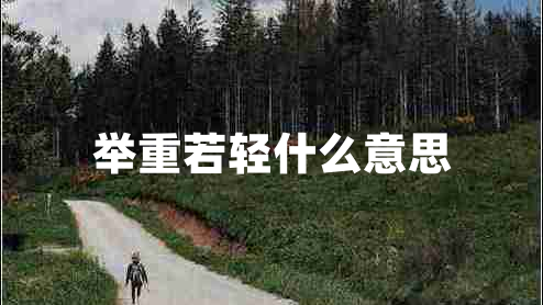 舉重若輕什么意思 舉重若輕什么意思