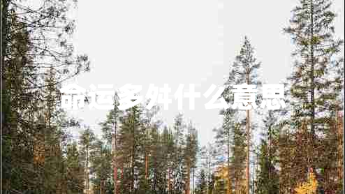 命運多舛什么意思 命運多舛什么意思