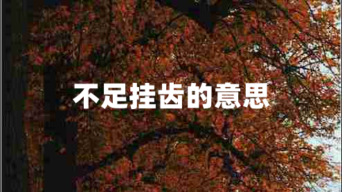 不足掛齒的意思